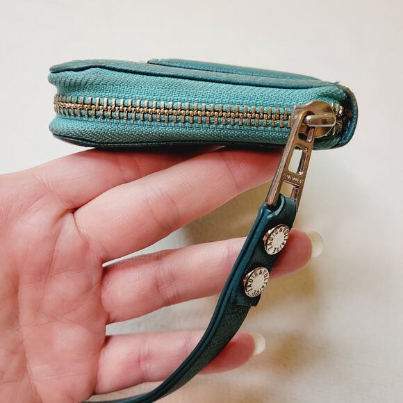 Zadig and Voltaire blue quilted leather wristlet accordion wallet - Picture 7 of 10